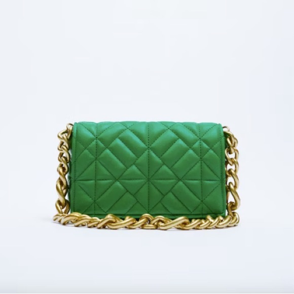 Zara Bags Zara Green Quilted Handbag Poshmark